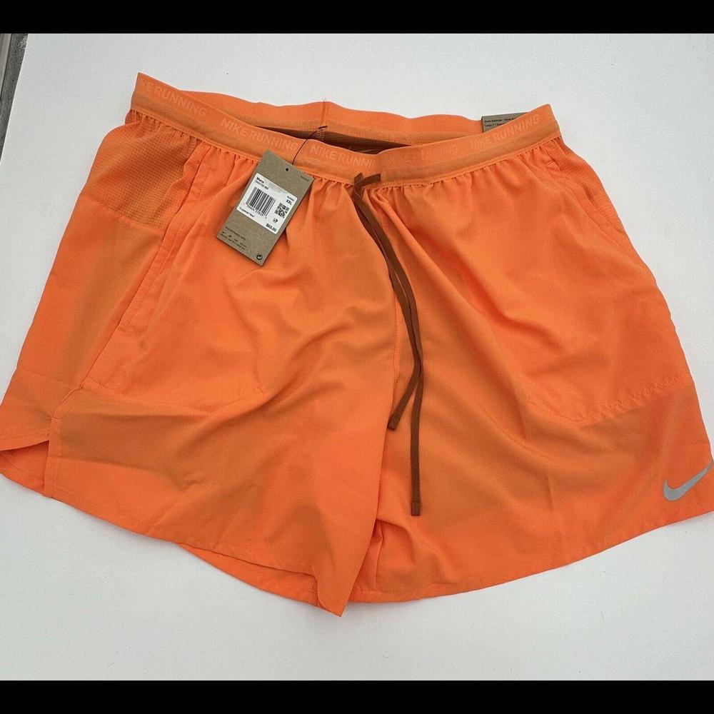 Men's Nike Dri-Fit Stride Standard Fit 7" Running Run Shorts DM4759- Orange -New